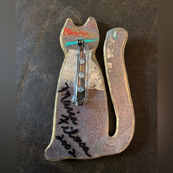 Star Chaser Design Cat Gold Collar Sparkle 3D Purple Green Gold Yellow Heart - Picture 2 of 4